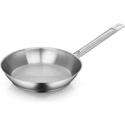 WMF Edelstahlpfanne Bratpfanne 24cm Pfanne Gourmet Plus Induktion unbeschichtet, Pfanne + Kochtopf, Silber