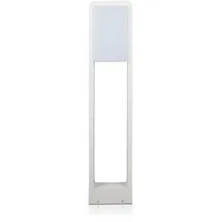Stehleuchte Außenbereich LED Wegelampe Standleuchte Aluminium weiß IP65 H 80 cm