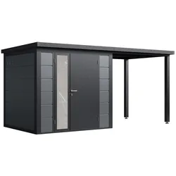 Finnhaus Wolff Metall-Gartenhaus "Linnea 4620",felsgrau,450 x 200 cm