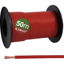 QUAD 23CW020 - Schaltlitze, 0,14 mm2, rot, 50m Spule