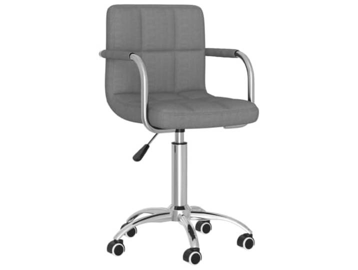 KGHFDVB Drehbarer Esszimmerstuhl Hellgrau Stoff, 360 Grad, Höhenverstellbar Stahlrahmen, dicke Polsterung, Gasdruckfeder, 360 Grad Drehung, modernes Design