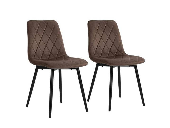 Relaxdays Ensemble de chaises en velours