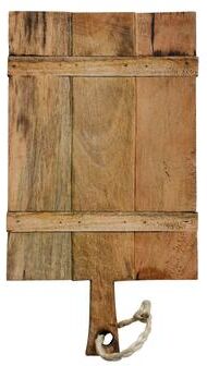 Storied Home Mango Wood Cheese Board with Rope on Handle