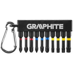 Graphite, Bits, 10 Piece IMPACT BIT SET. 56H562