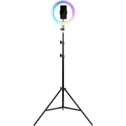 Havit ST7026 - Stativ mit RGB-Lichtring schwarz, Selfie Stick, Schwarz