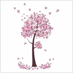 Cover-Discount, Wandtattoo, Wandsticker Tattoo Aufkleber Baum rosa