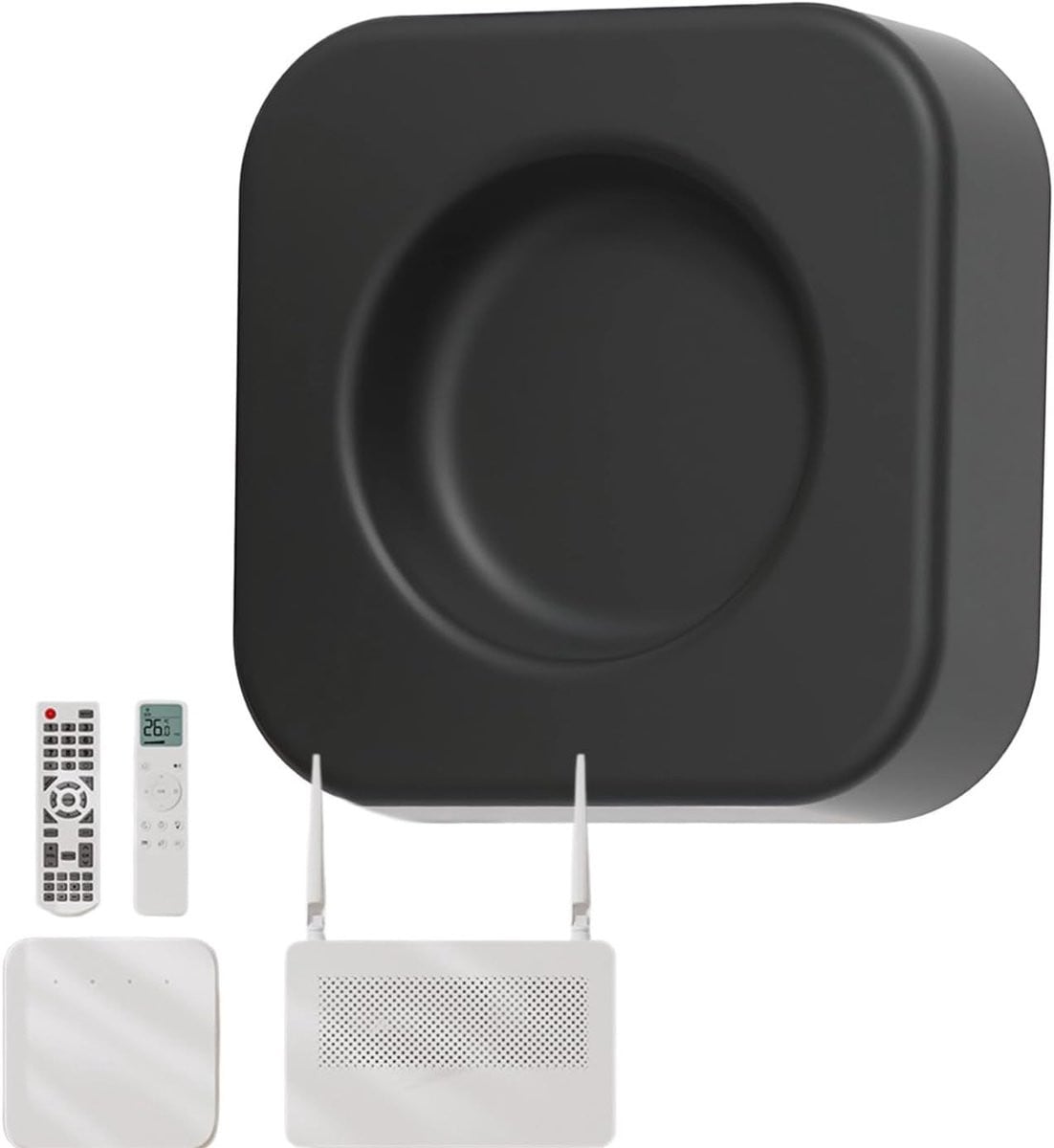 Magnetische Wandhouder voor Afstandsbedieningen - Zwarte Organizer - 10 x 6,9 cm