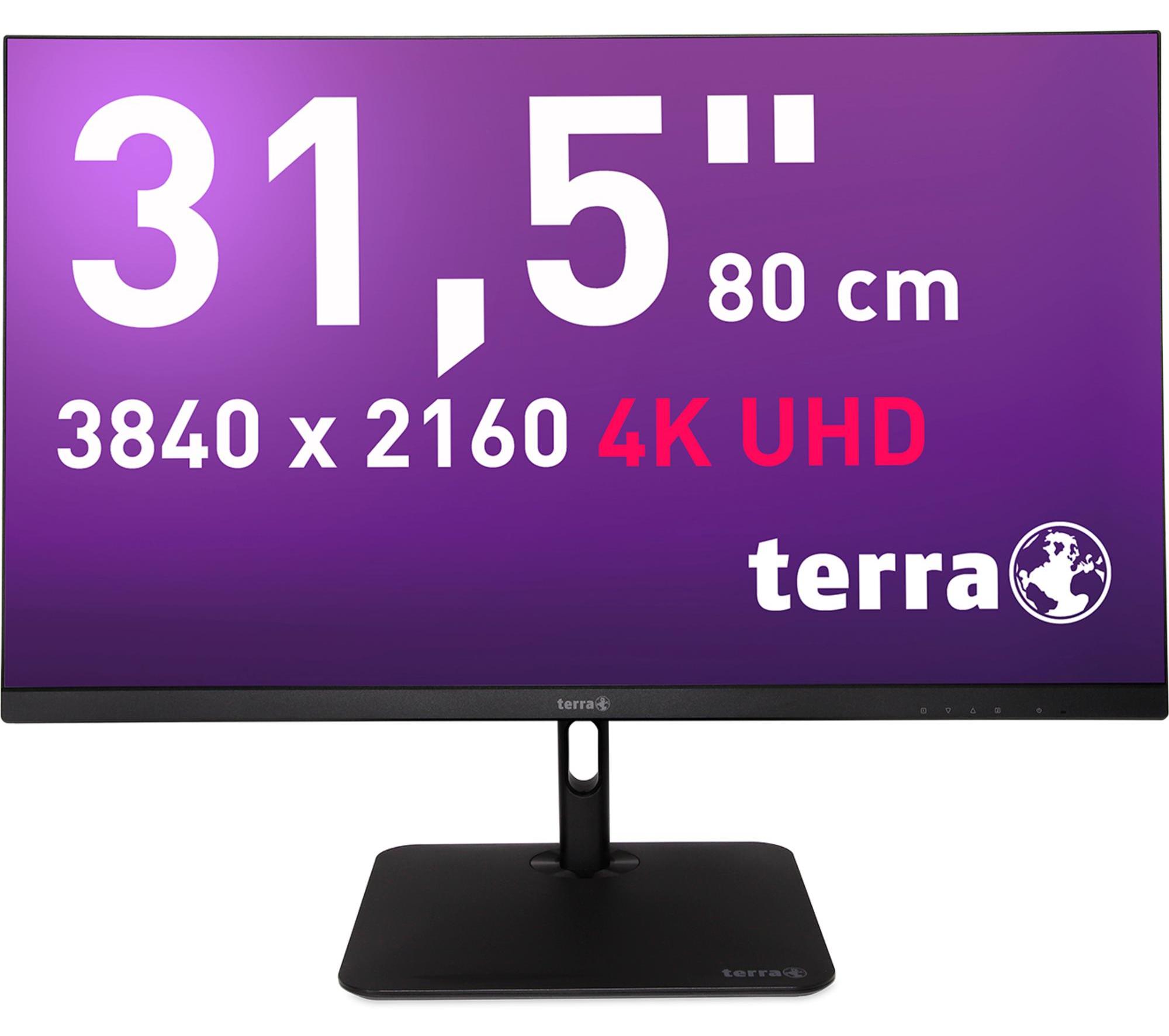 TERRA LCD/LED 3295W PV 4K USB-C/DP/HDMI, 80 cm (31.5"), 3840 x 2160 Pixel, 4K Ultra HD, LCD, 5 ms, Schwarz