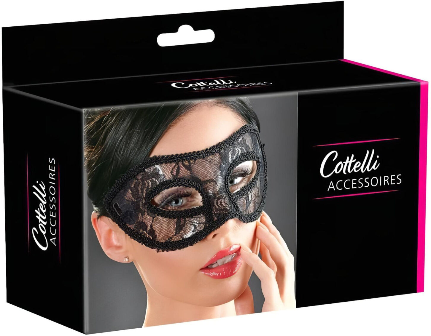 Cottelli - Pre-shaped Lace Eye Mask (Black)