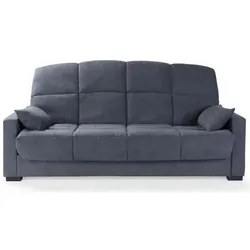Conforteam, Sitzbank, 3-Sitzer Clic Clac Bank - hellgrauer Stoff - Moderner Stil - L223 x P9 (223 cm)