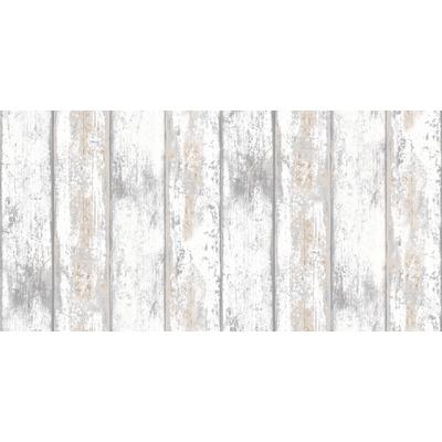 Vliestapete WOW "Vliestapete Holz", weiß, B:0,53m L:10,05m, Vlies, Tapeten, Holz 10,5mx52cm