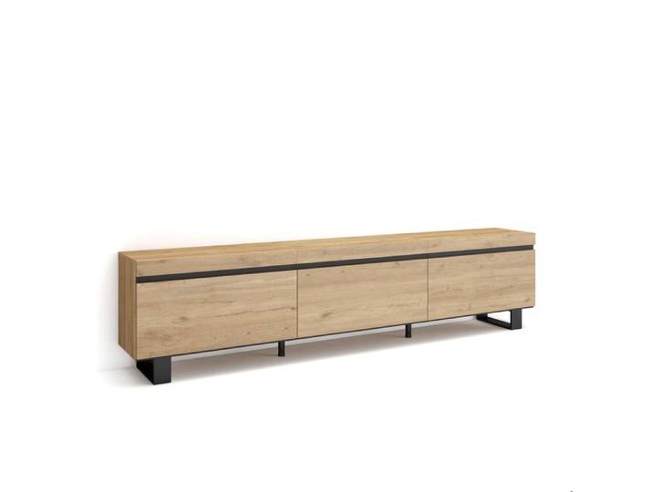Meuble TV Banc Télé 240x35x57 cm Design industriel Chêne RF3599