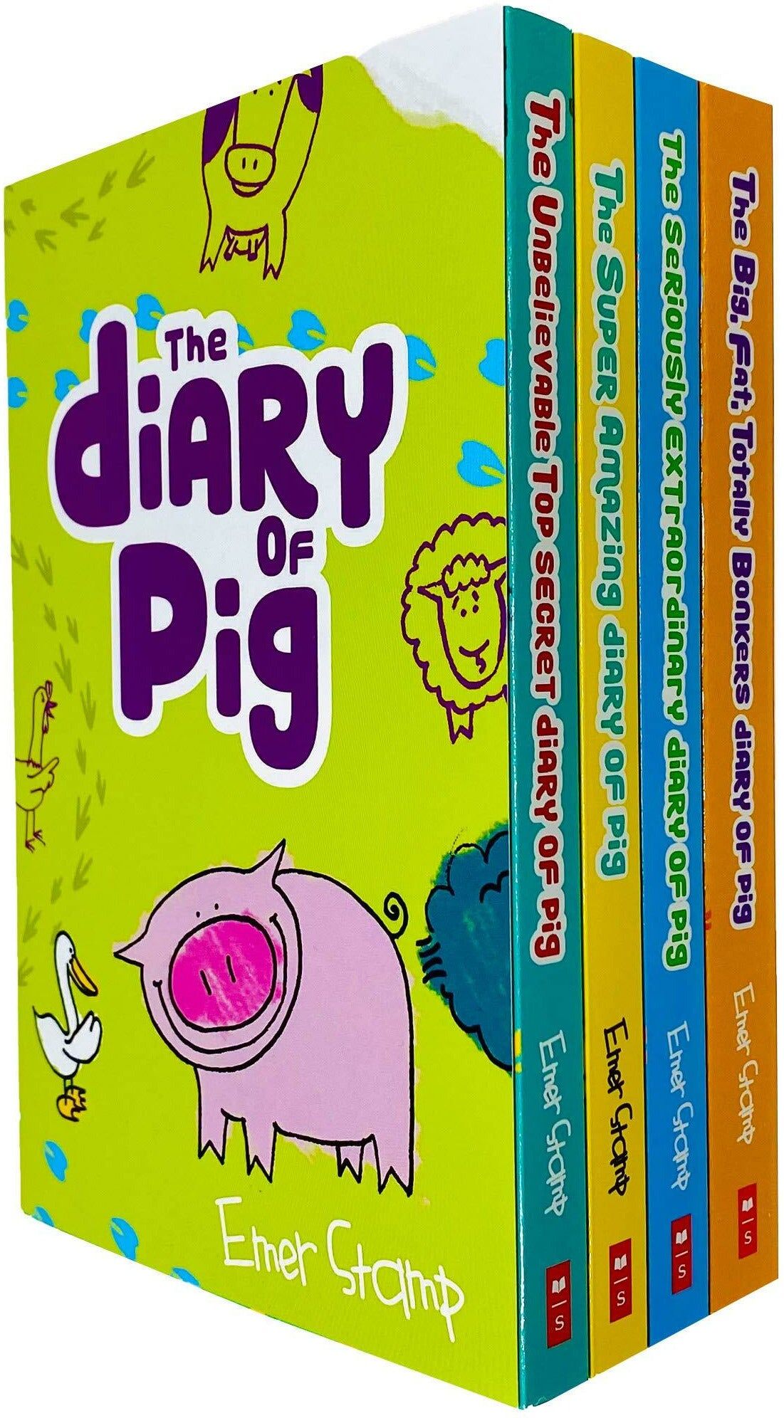 Scholastic Diary Of Pig Emer Stamp Collection 4 Books Set The Big Fat Totally Bonkers The Seriously Extraordinary The Super Amazing Adventures Of Me