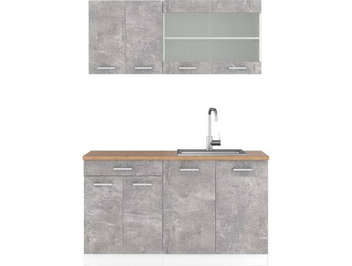Cuisine Vicco R-Line Béton 140cm \, PT Chêne\, Model 42760
