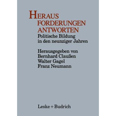 Heraus Forderungen Antworten, Taschenbuch von , VS Verlag für Sozialwissenschaften, 978-3-8100-0927-2