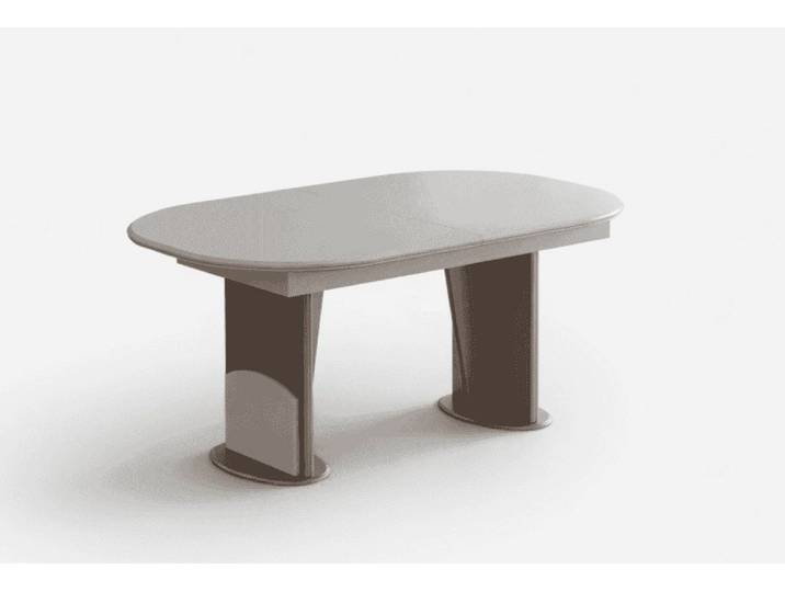 Xlmoebel Esstisch Design Esstisch Oval Ausziehbar Beige Modern Speisen Esszimmer (1-tlg)