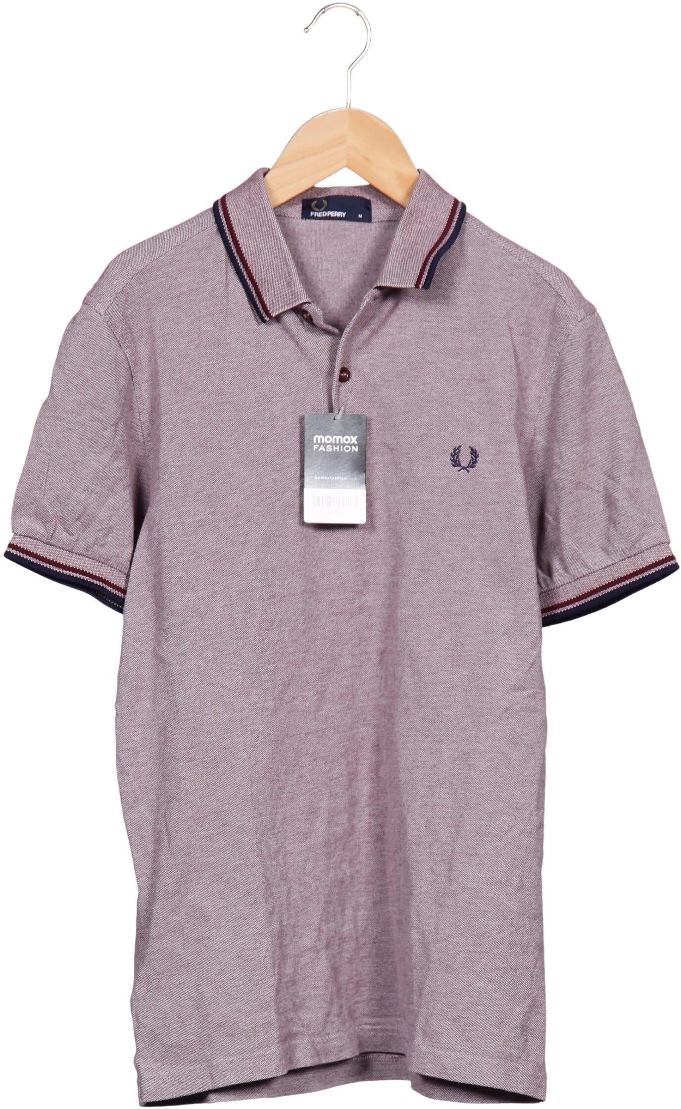 Fred Perry Herren Poloshirt, Bordeaux, Gr. M, Baumwolle - Second Hand