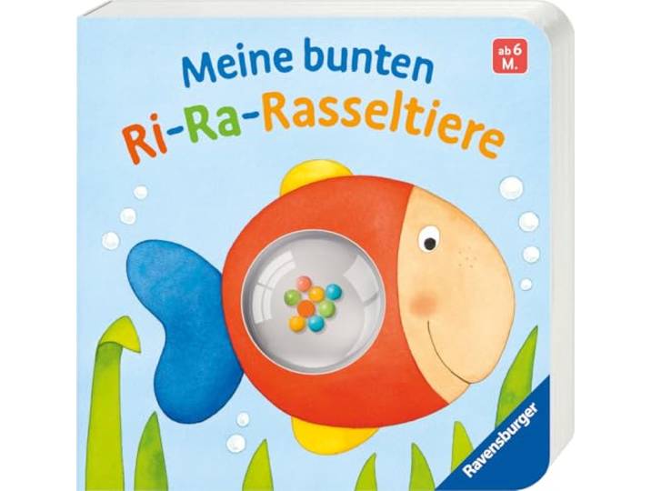 Meine bunten Ri-Ra-Rasseltiere - Rasselbuch für Kinder ab 6 Monaten, Babybuch, Spielbuch
