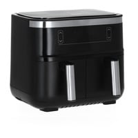 Doppel-Heißluftfritteuse FR 2453 schwarz/edelstahl, 2.850 Watt, 2 Körbe je 3,25 Liter