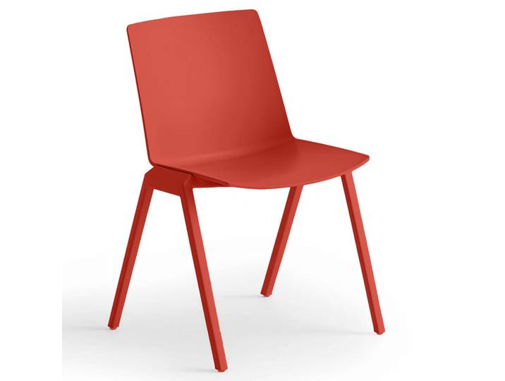 Besucherstuhl Gaber Jubel IV Rot ohne Armlehnen, Neu – Perfekt für Büro und Empfang