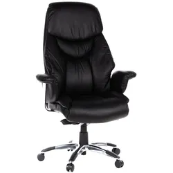 Luxus Chefsessel PRADO Leder schwarz hjh OFFICE