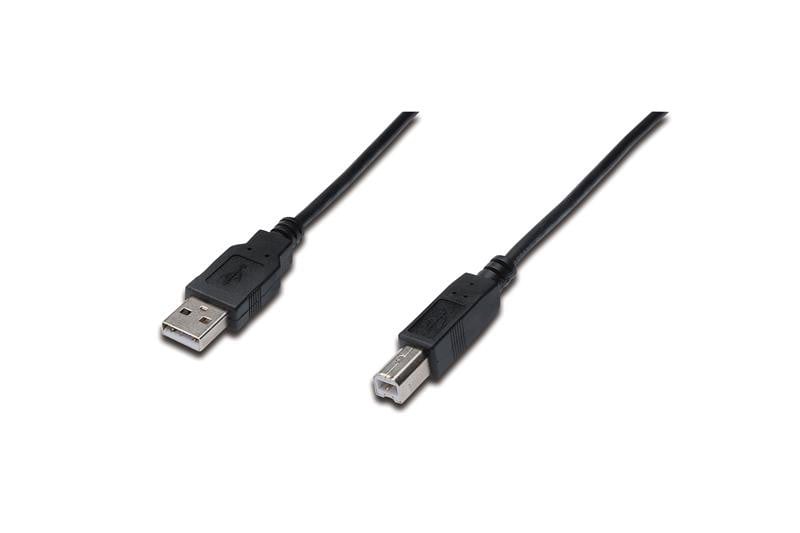 Digitus AK-300102-010-S USB 2.0 aansluitkabel Type A naar B, zwart, 1,0 m