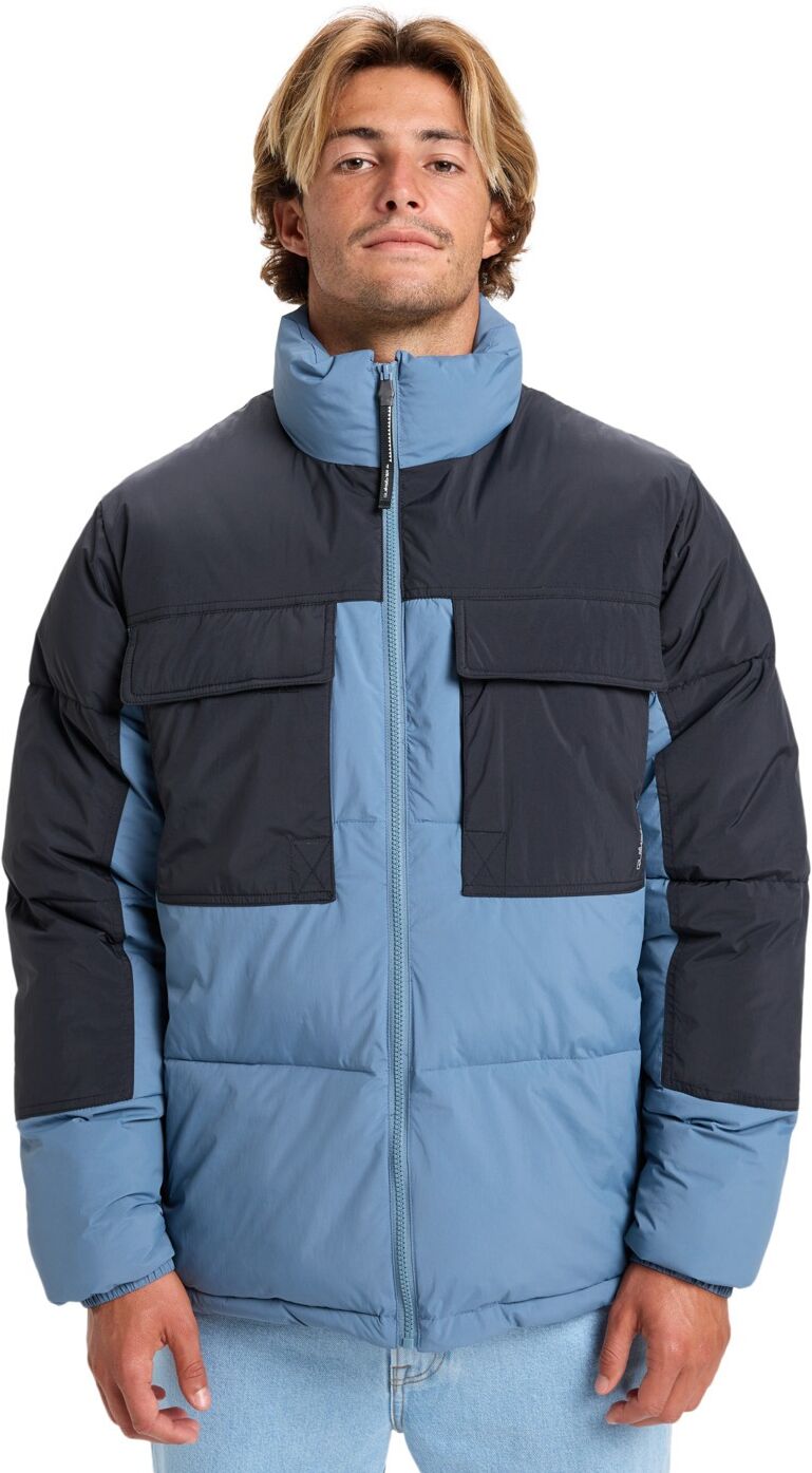 Outdoorjacke QUIKSILVER "Stay Puff", Herren, Gr. M, blau (china blau), Obermaterial: 100% Nylon., Jacken Outdoorjacke