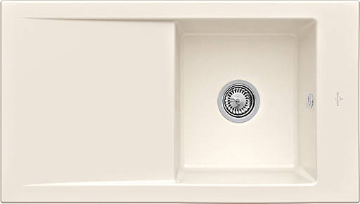 Villeroy und Boch Villeroy & Boch Timeline Einbauspüle 330702KR mit Ablaufgarnitur und Exzenterbetätigung, Crema