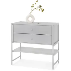 Tchibo - Kommode »Grade« mit 2 Schubladen - 80,3x40x76,8cm - silber -