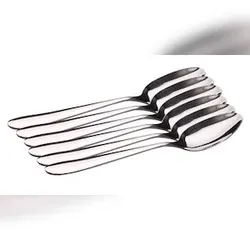 Lex Esslöffel 6er Set Edelstahl großer Löffel Set Küchenlöffel Suppenlöffel : Esslöffel 6er Set