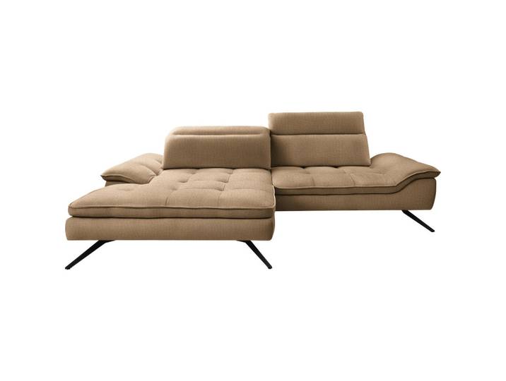 Stylife Ecksofa, Rostfarben, Metall, Ottomane links, L-Form, 288x179-202 cm, Stoffauswahl, seitenverkehrt erhältlich, Rücken echt, haustierfreundlicher Bezug, Wohnzimmer, Sofas & Couches, Wohnlandschaften, Ecksofas
