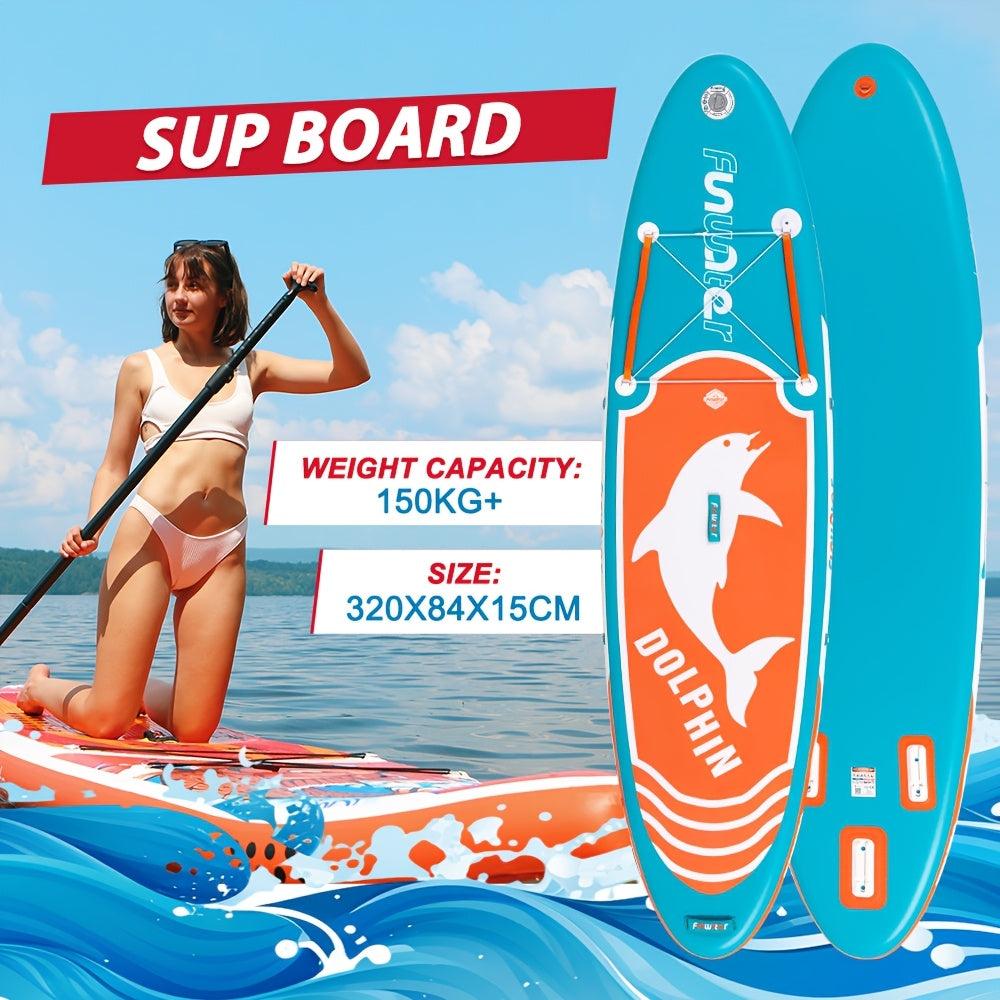 Stand-Up-Paddleboard - SUP-Board - aufblasbares Board - Wassersportboard - Delfinblau