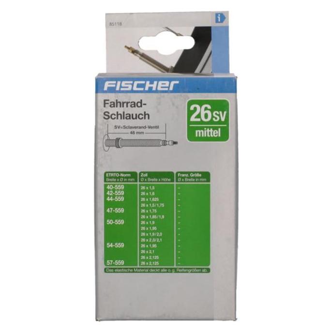Fischer Fahrrad-Schlauch (Presta (SV), 26", 48 mm) (85118)