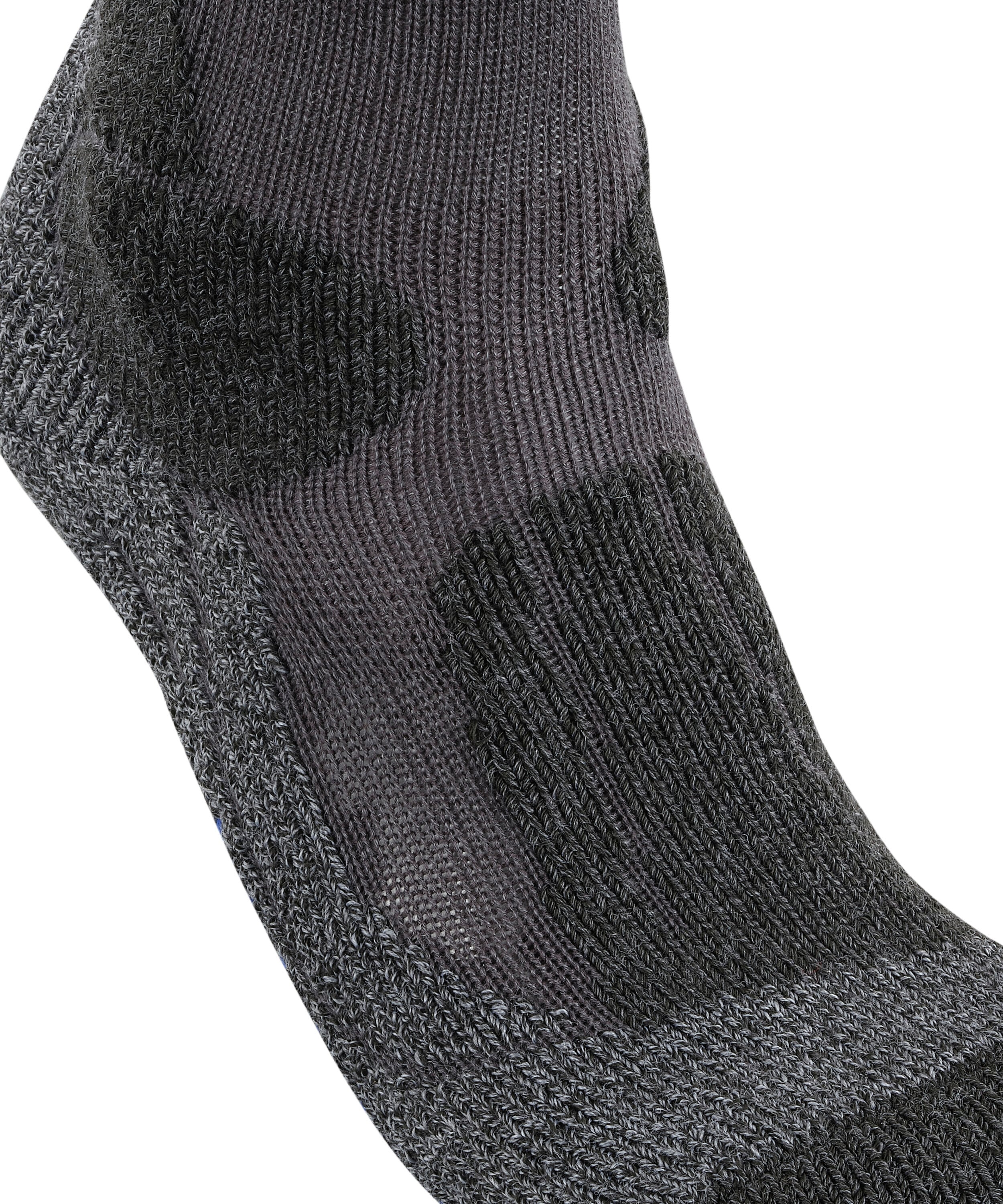Wandersocken FALKE "TK1 Adventure Cool", Herren, Gr. 39-41, grau (asphalt meliert), Materialmix, normal, Socken Wandersocken, hoher Schutz für bergiges Gelände, schnelltrocknend, atmungsaktiv asphalt meliert 39-41