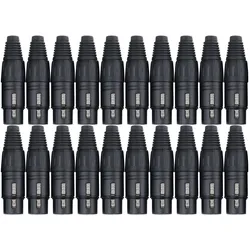 Pronomic Steckerset XLR-Female 20 Stk. schwarz
