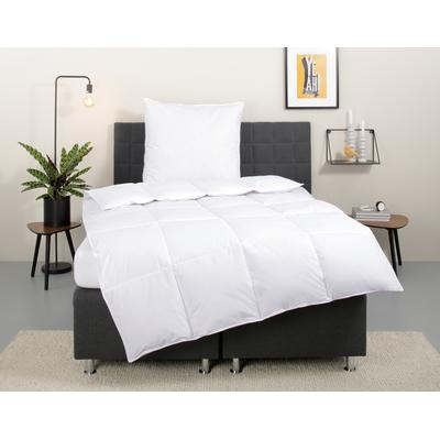 Daunenbettdecke + Kopfkissen OTTO HOME "Cyra Set, Bettdecke 135x200 & 155x220 cm mit Kissen 80x80 cm", weiß, B/L: 155cm x 220cm Anzahl Teile 1, B/L: 80cm x 80cm Anzahl Teile 1, Bezug: Baumwolle Füllung: Entendaune/-feder, extrawarm, Bettdecken...