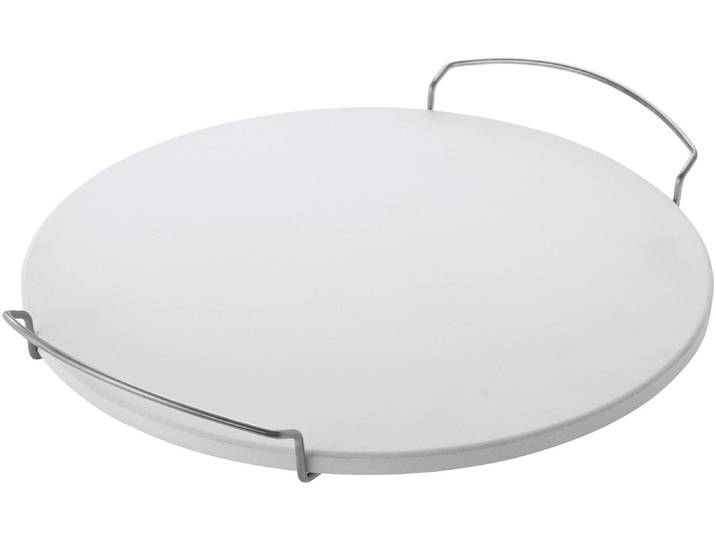 Pizzastein RÖSLE BBQ , grau (naturstein (schamott)), B:41cm H:6,5cm, Cordierit, Backbleche, Pizzastein, Ø 42 cm