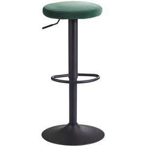 Wohnling Barhocker WL6.198, drehbar, 58-79cm Sitzhöhe, Samt, grün