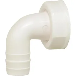 Schlauchtülle 3/4'' / 90° passend für alle PP-Siphons weiß
