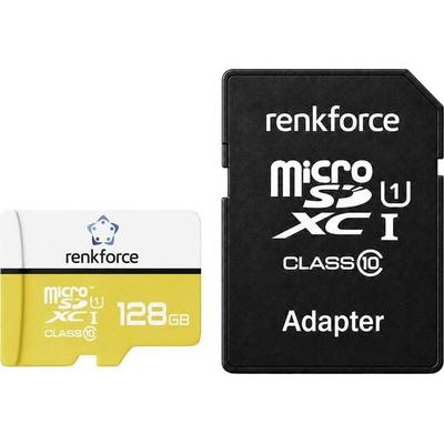 Renkforce RF-mSDXC-128GB microSDXC-Karte 128GB Class 10, UHS-Class 1, UHS-I inkl. SD-Adapter