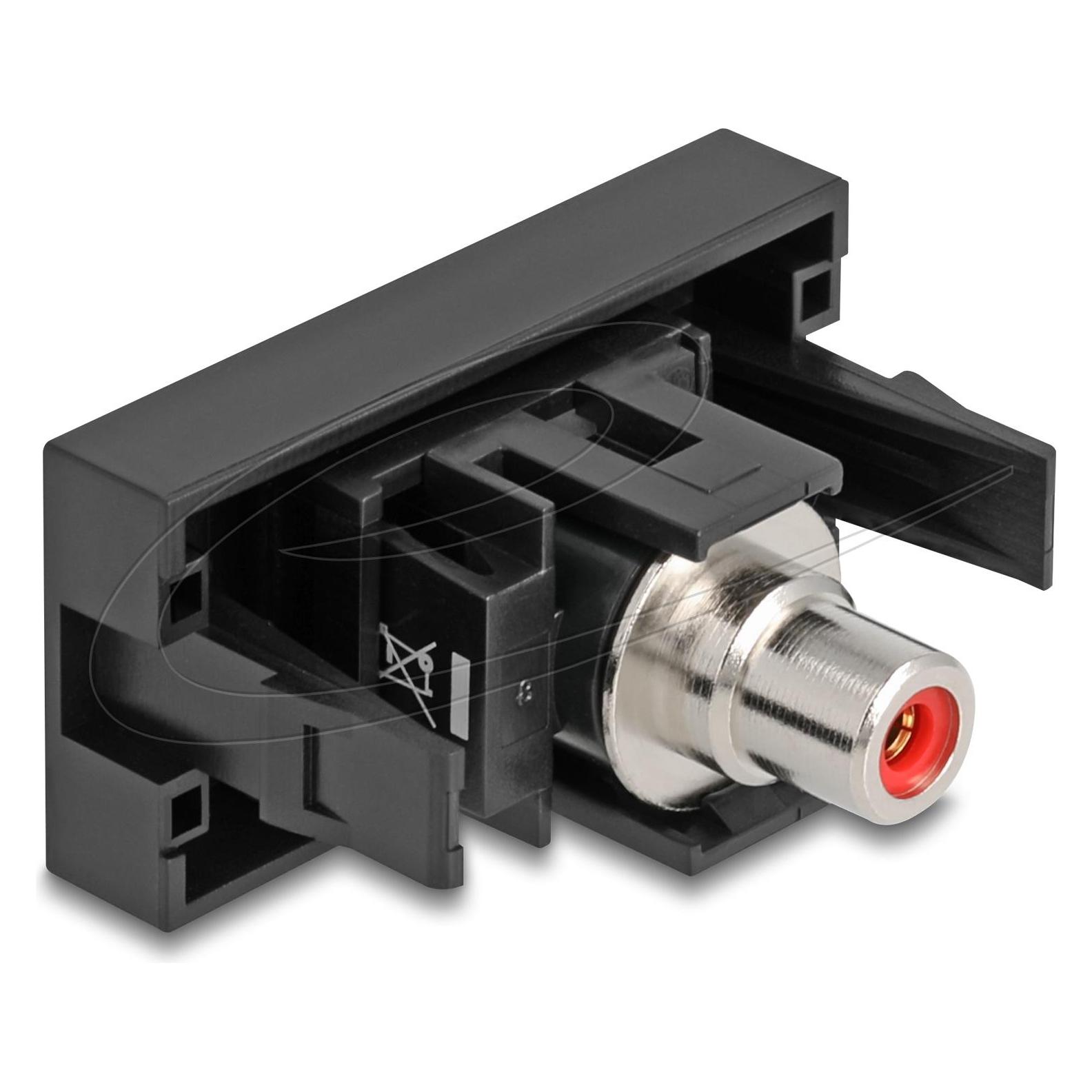 Delock Easy 45 Modul Cinch Buchse zu Cinch Buchse rot schwarz (90963)