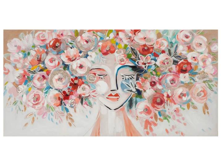 Bild Frau mit Bunter Blumenperücke image LAND