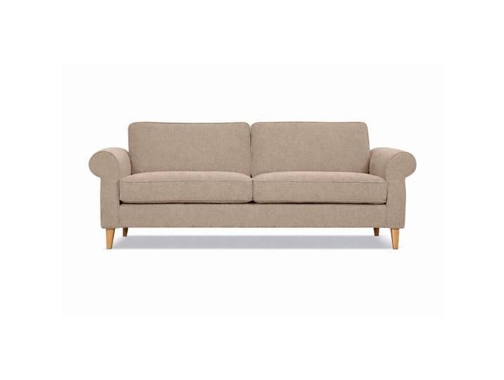 Livetastic 3-Sitzer-Sofa Naomi, Hellbraun, 2-Sitzer, Füllung: Federn, Kaltschaum,Federn, Kaltschaum, Taschenfederkern, 224x82x91 cm, Wohnzimmer, Sofas & Couches, Sofas, 3-Sitzer Sofas
