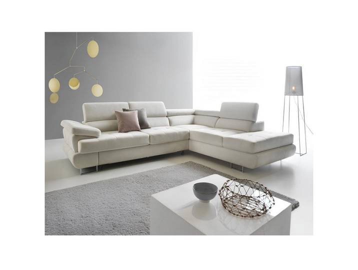JVmoebel Ecksofa Elegantes schwarzes Ecksofa mit hochwertiger Textilpolsterung, Made in Europa