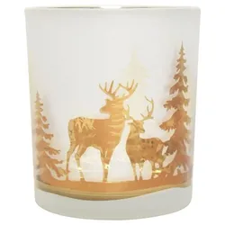 Windlicht Hirsche 12,5cm