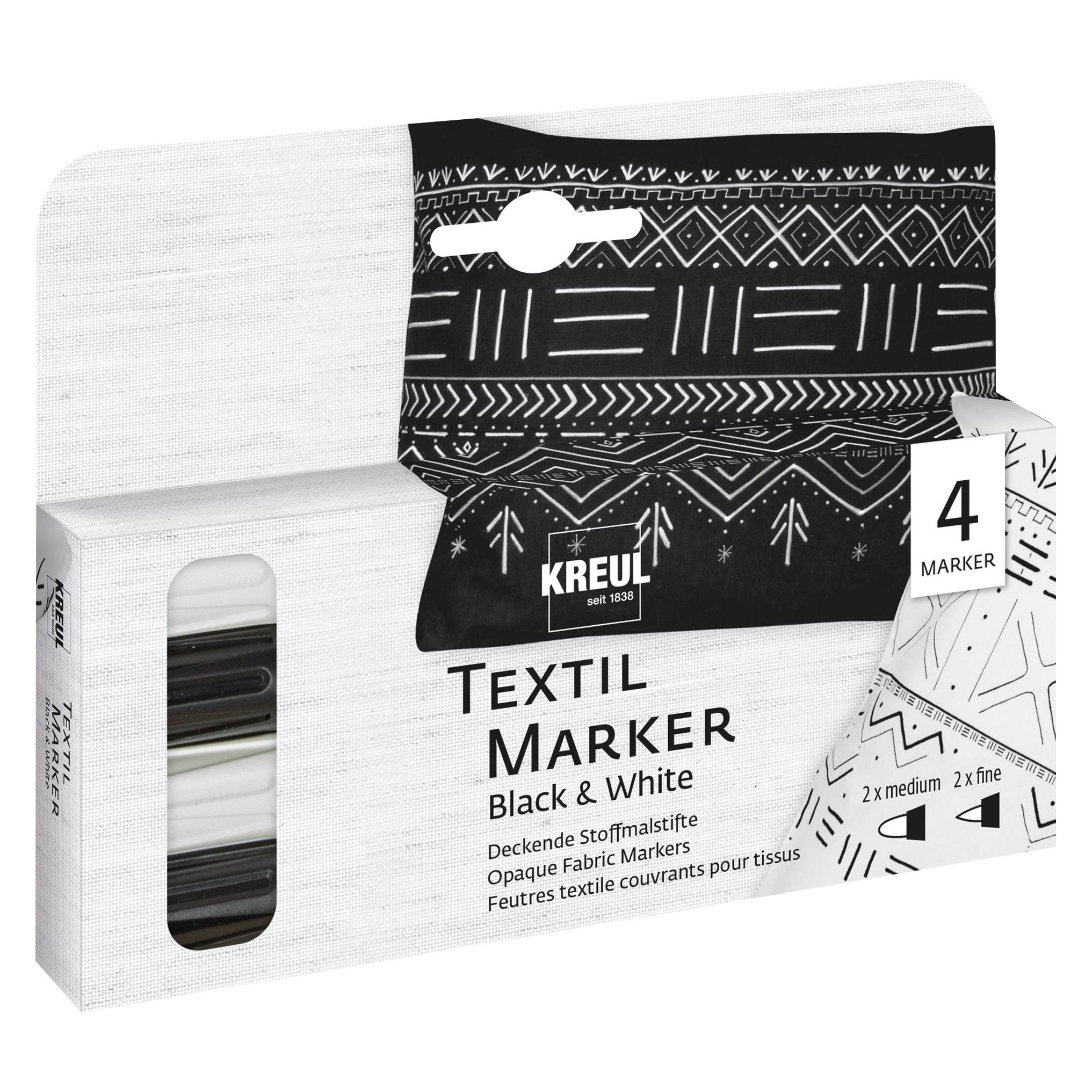 Magni Textilmarker 4er Black & White (92751)
