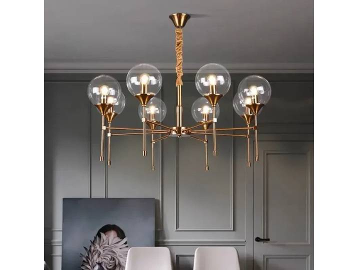 2024 Nouveau salon LED lustre moderne minimaliste chambre ménage luxe restaurant suspension lampe magique haricot décor lumières