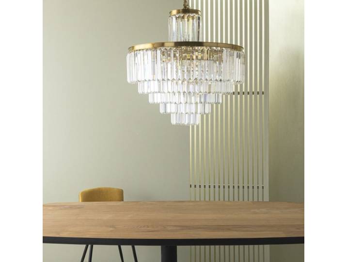 Lustre en métal doré
