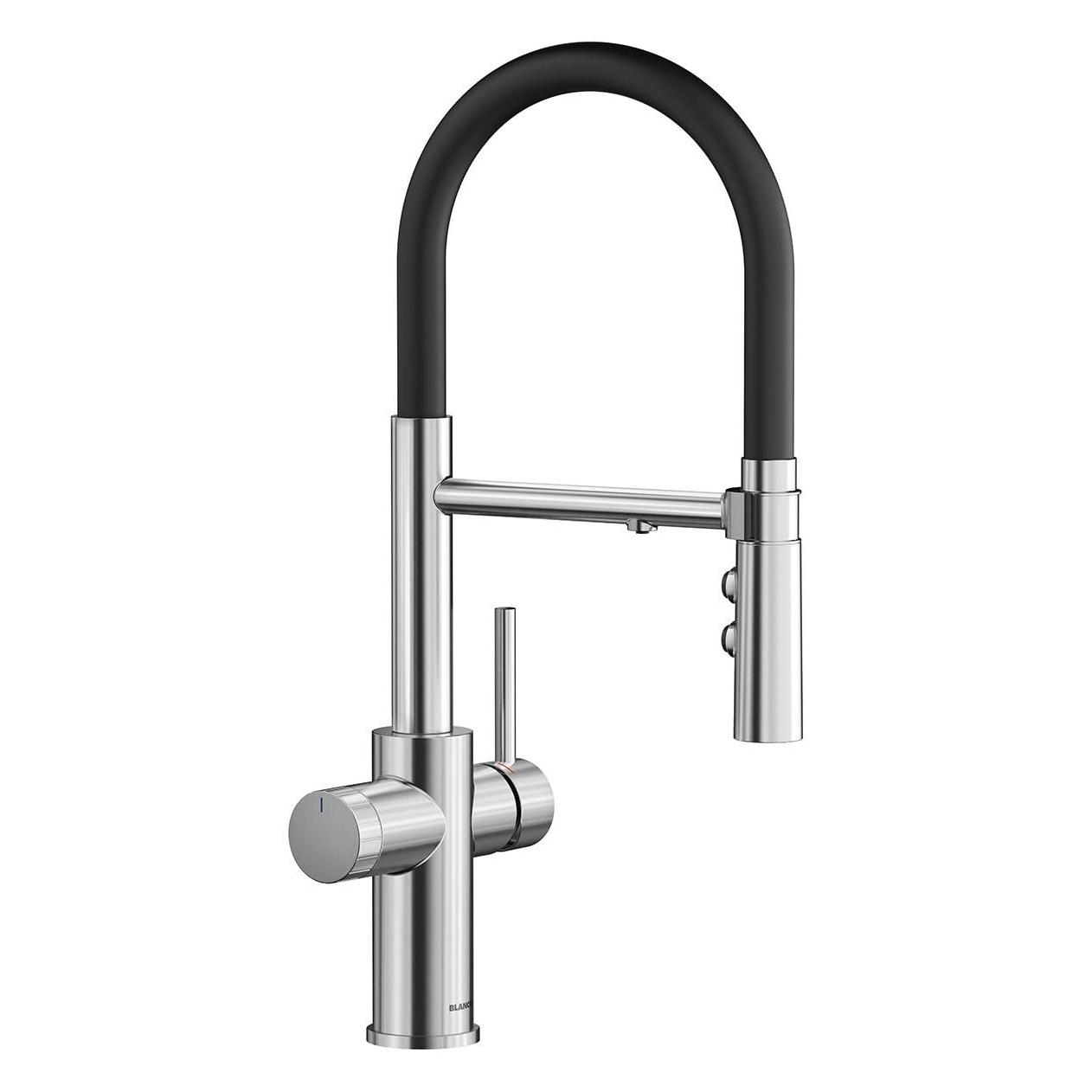 Blanco Catris-S Stand-Wasserfilterhahn, Mattschwarz/Stahl (526706)