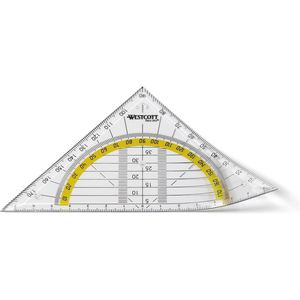 Westcott Geodreieck E-10132 00, 16 cm Hypotenuse, flexibel